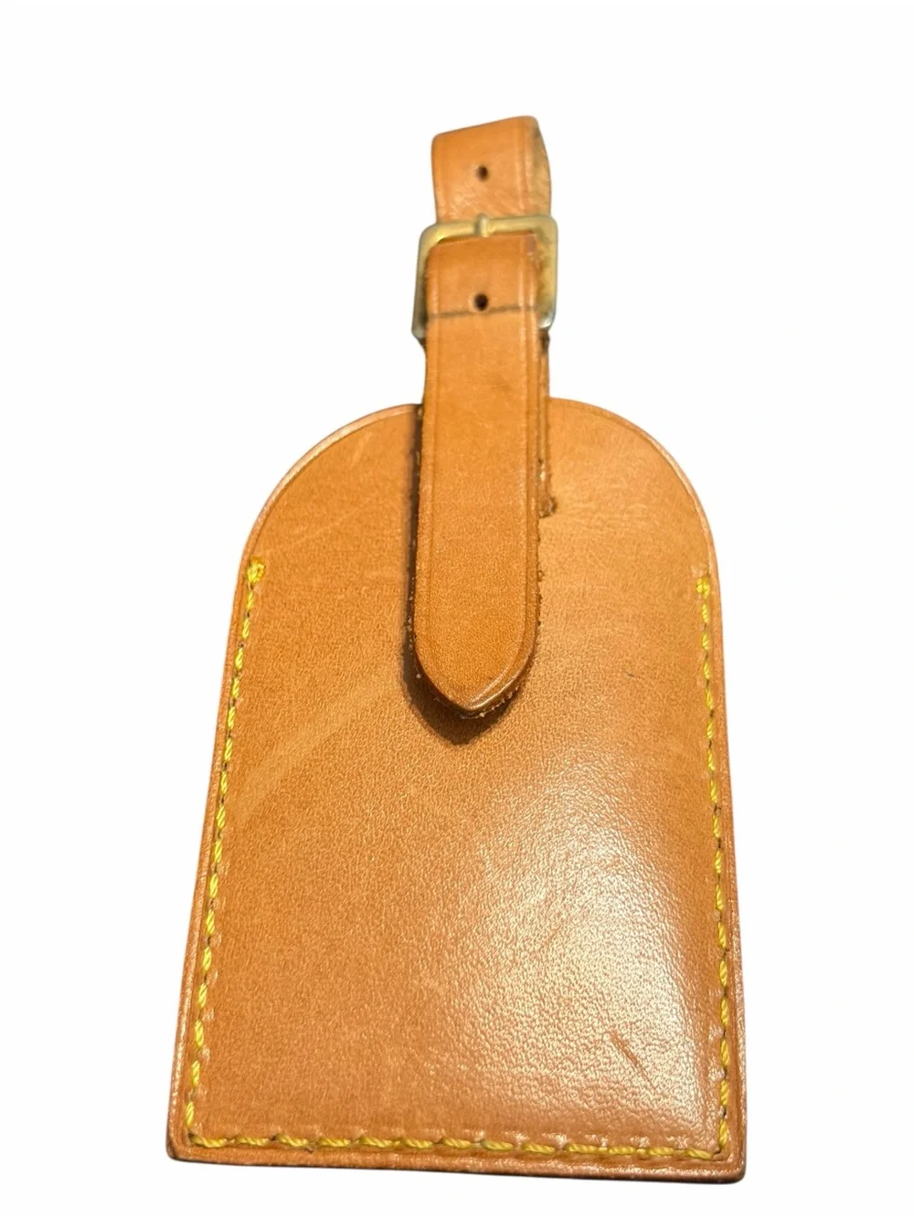 Louis Vuitton Honey Tan Leather Bag Tag